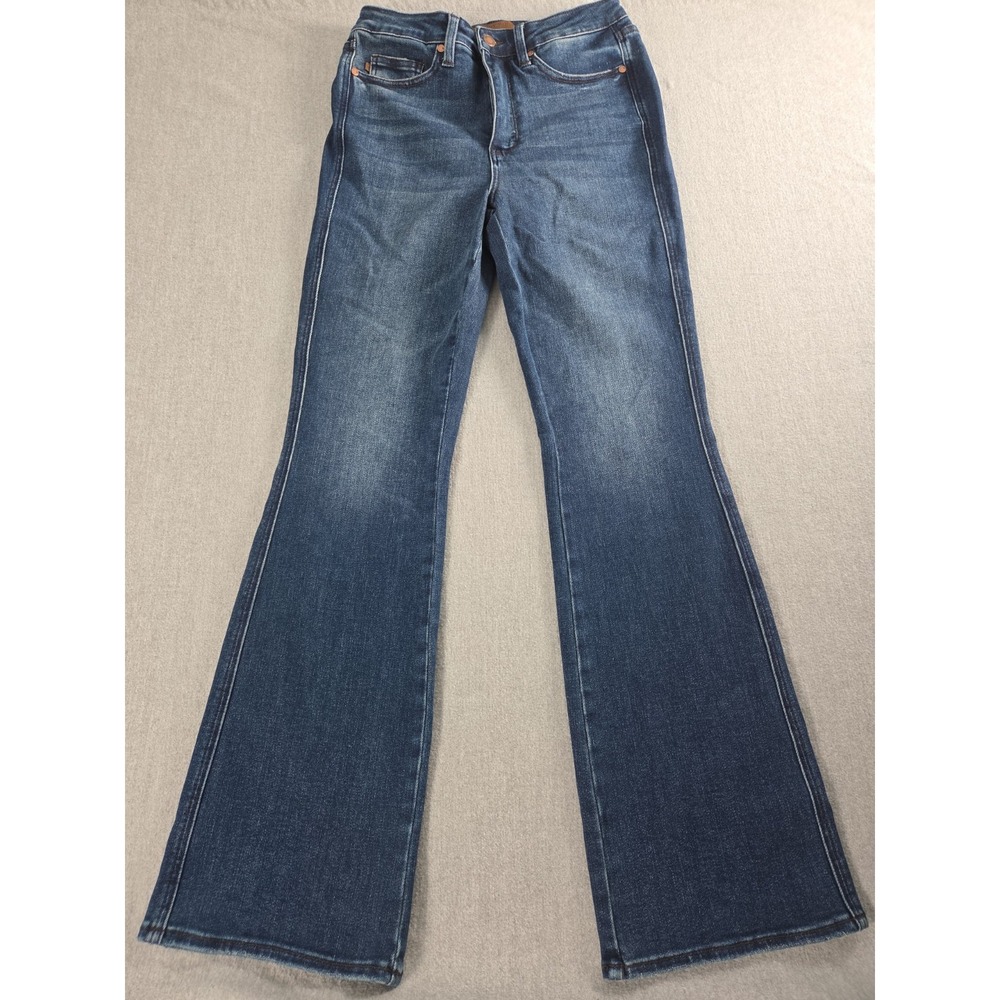Judy Blue High Rise Bootcut Flare Leg Jeans 7/28 Comfort Stretch Boho Retro Y2K